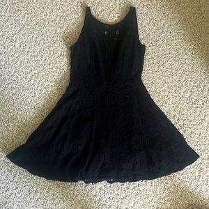 Black formal lace dress